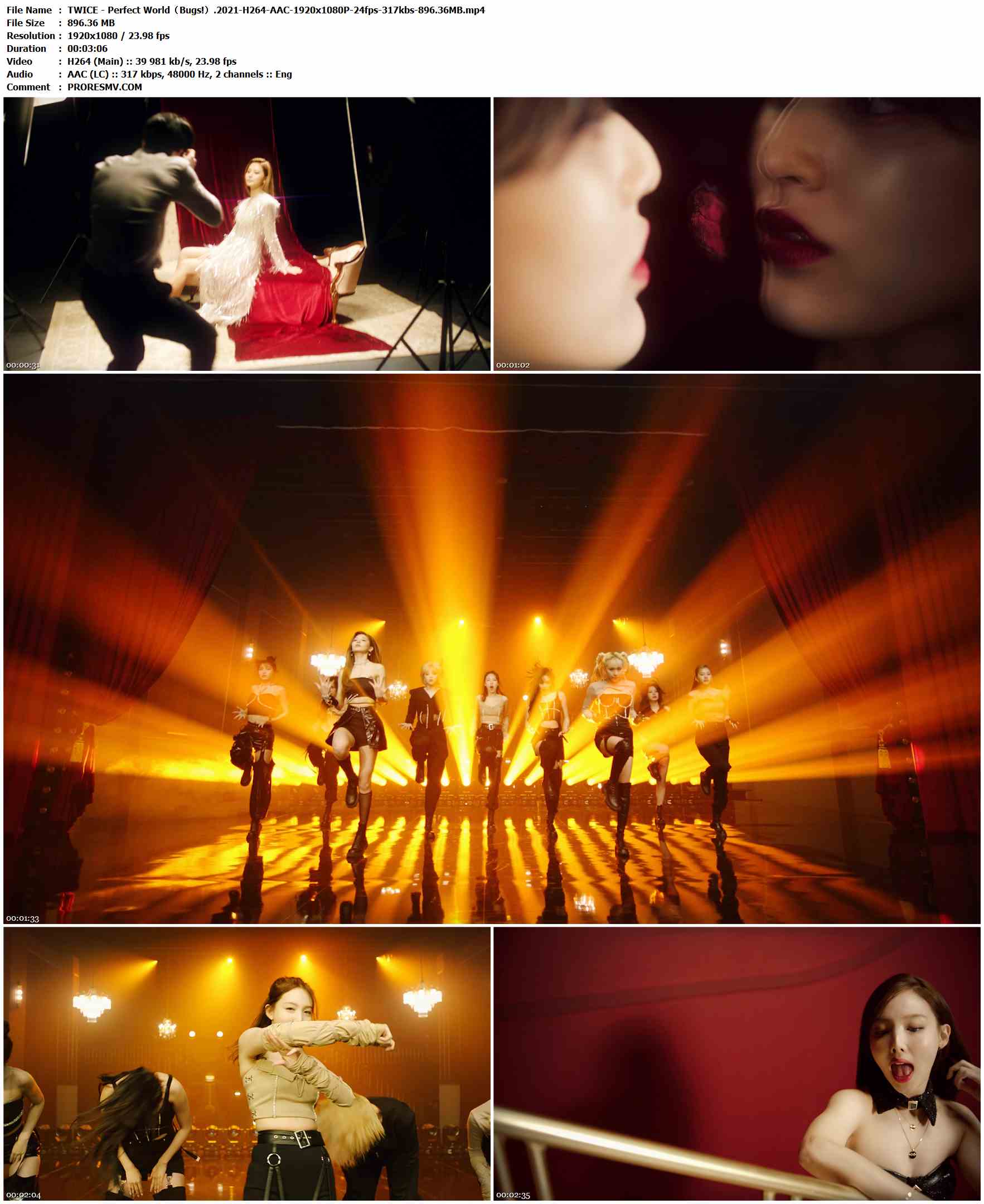 TWICE - Perfect World（Bugs!）.2021-H264-AAC-1920x1080P-24fps-317kbs-896.36MB官方MV_高清MV
